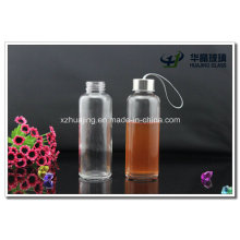 400ml Empty Glass Water Bottle with Stainless Cap